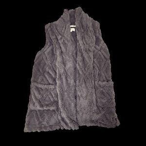 Koolaburra by UGG Gray Sherpa Fuzzy Vest Women’s Small Cozy Layering
